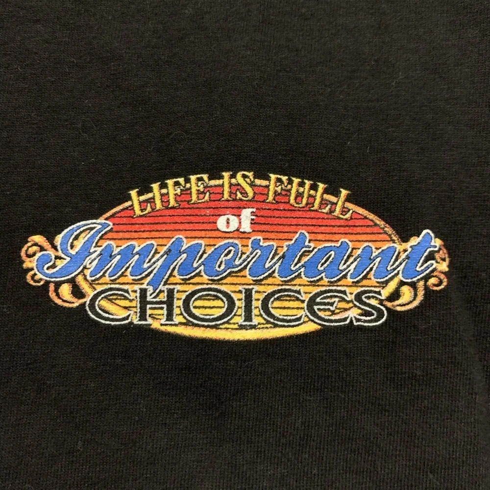 Life is full of important choices guitar black mens tee t-shirt XL Extra Large